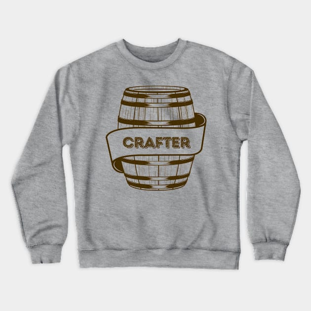 BEER CRAFTER craft beer lover maker brewmaster home brewing graphic Crewneck Sweatshirt by The Boho Cabana